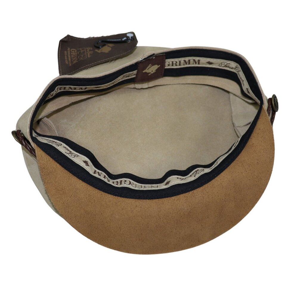Peter Grimm Lila Geniune Leather Captain Sailor Cap NWT Sand - Pick Size - Picture 4 of 4